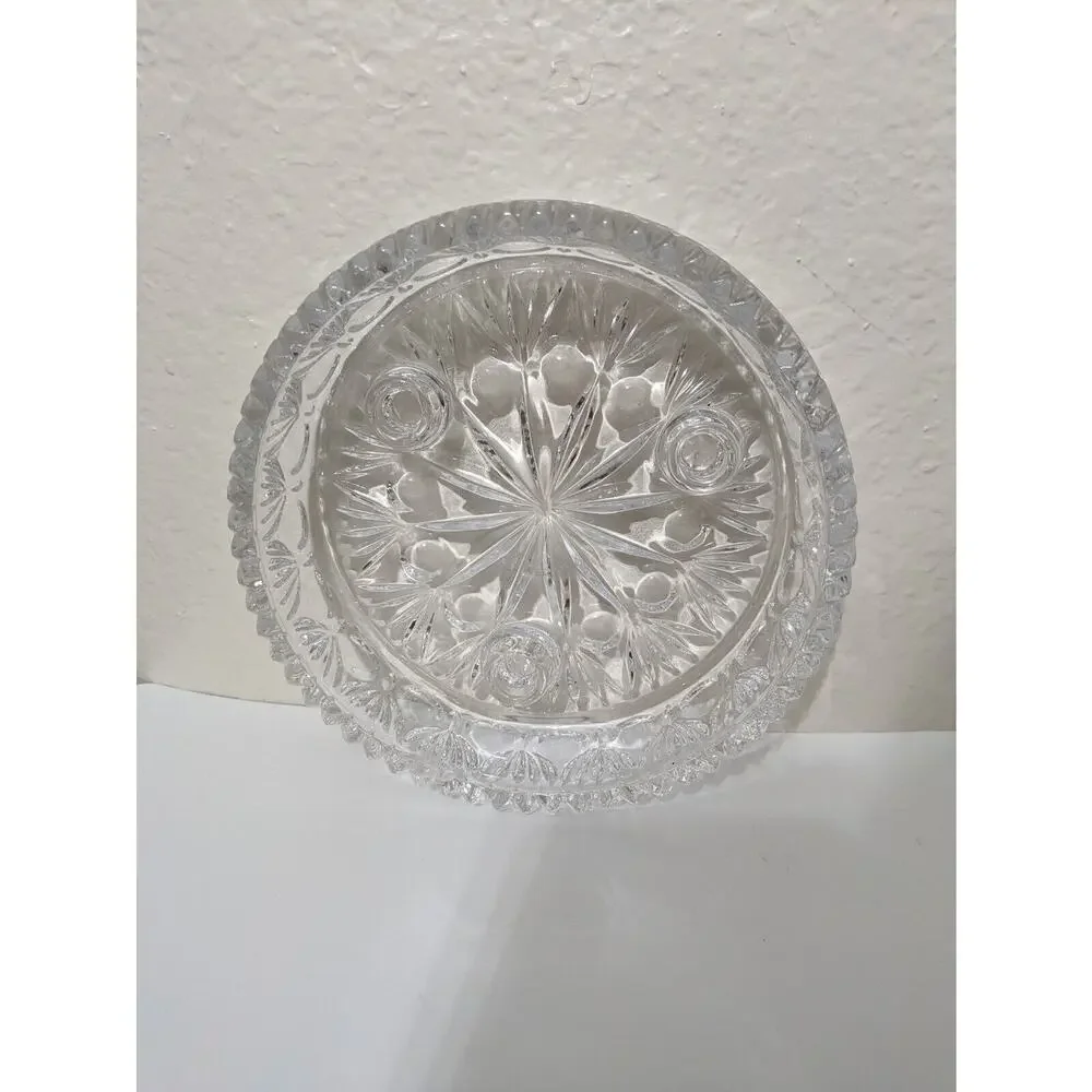 Crystal 3 Taper Candle Holder Fostoria for‎ Princess House